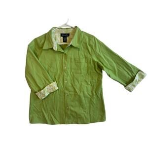 Denim & Co Women's Green Jacket Size Large